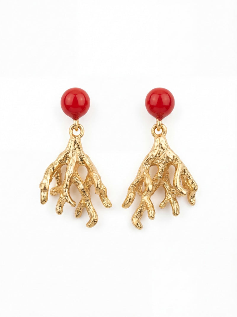 Ruby Reef Drop Earrings