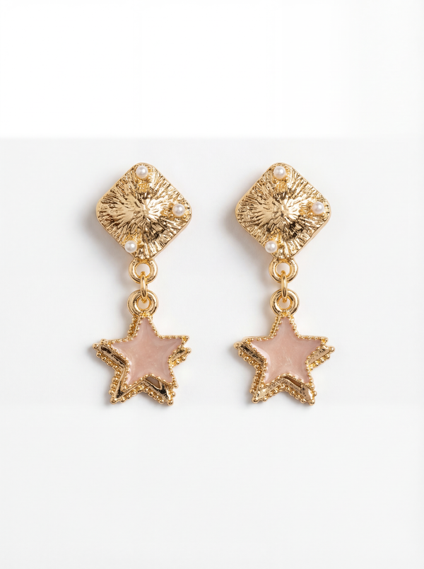 Star Blush Drop Earrings
