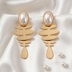 Pearl Totem Drop Earrings