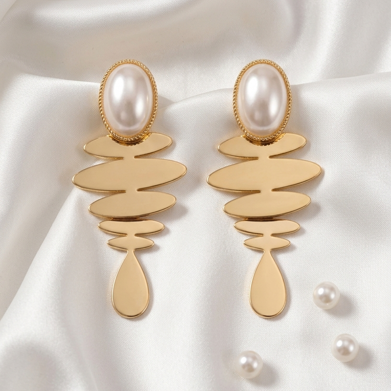 Pearl Totem Drop Earrings