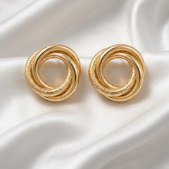 Dual Loop Stud Earrings