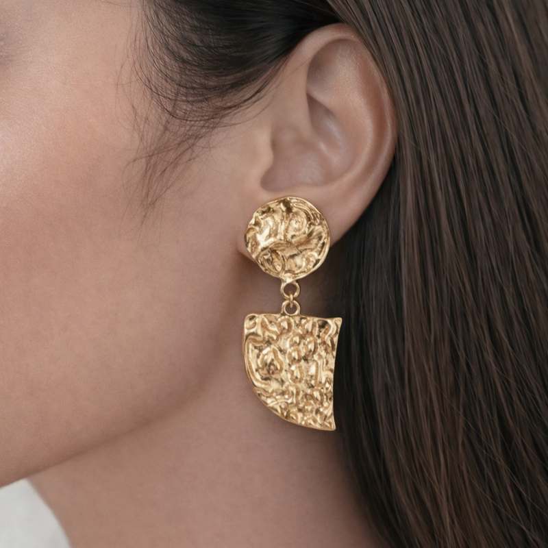 Molten Crest Drop Earrings