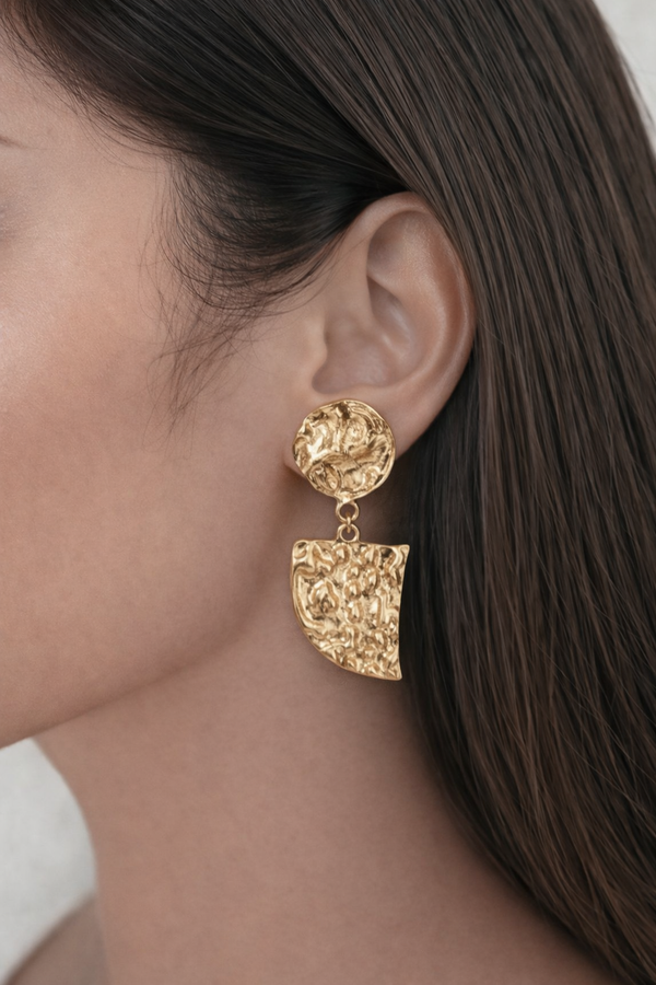 Molten Crest Drop Earrings