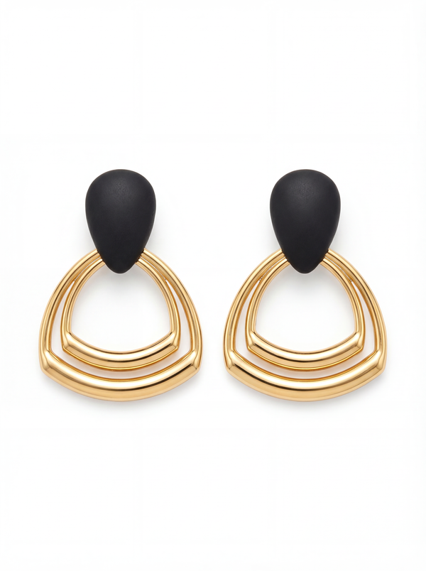Noir Arc Statement Earrings