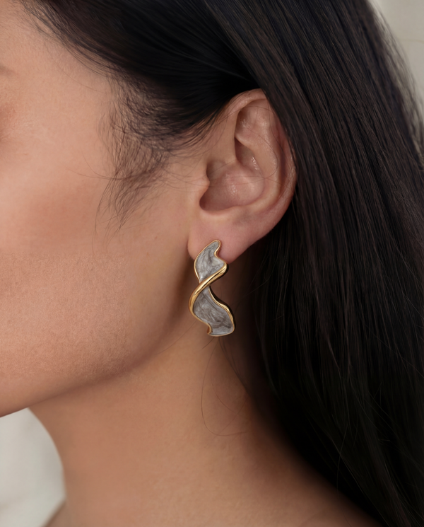 Ash Flow Stud Earrings