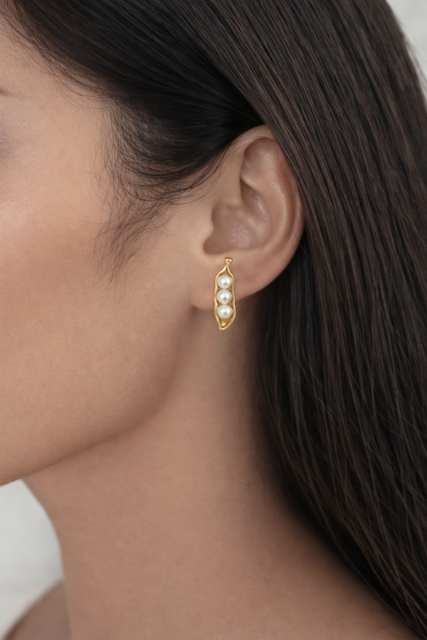 Pearl Pod Stud Earrings