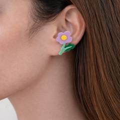 Lavender Pop Stud Earrings
