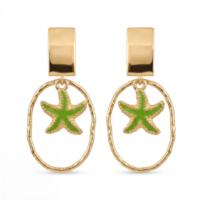 Emerald Tide Drop Earrings