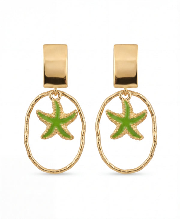 Emerald Tide Drop Earrings
