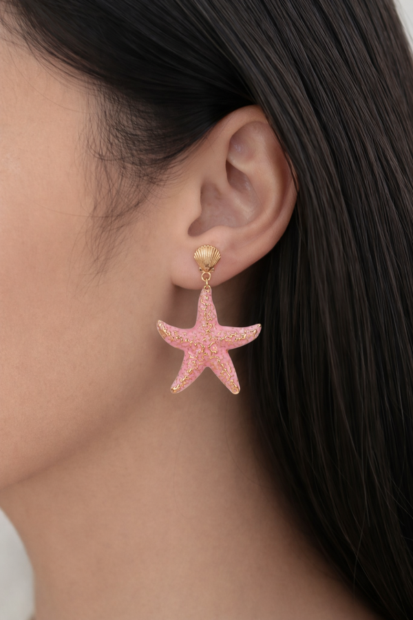 Blush tide drop earrings