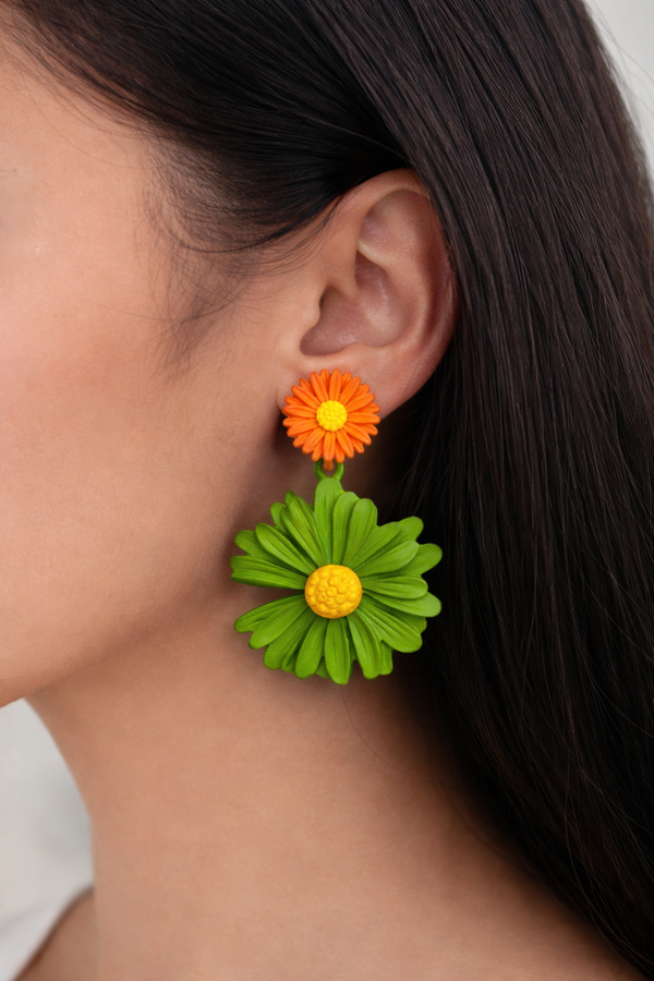 Verdant Bloom Drop Earrings