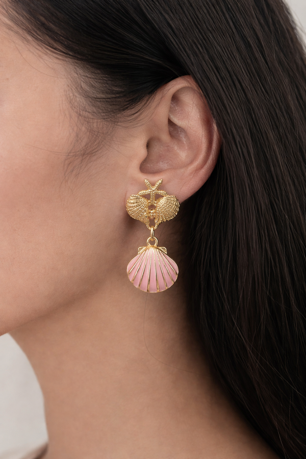 Blush Tide Drop Earrings