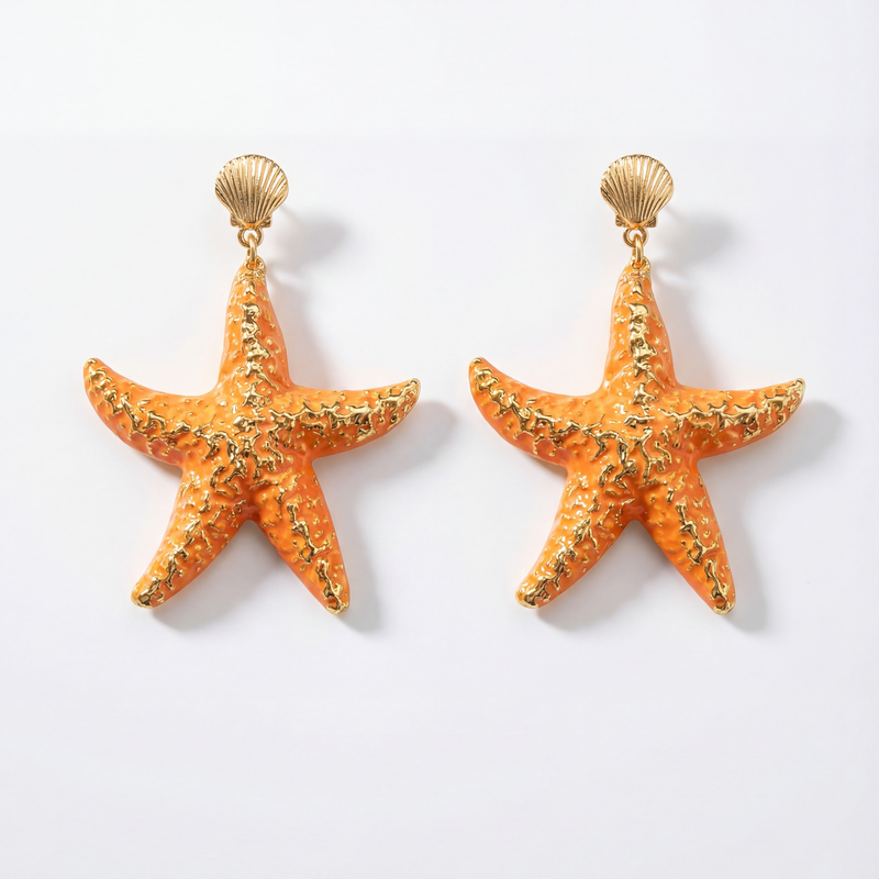 Saffron tide drop earrings